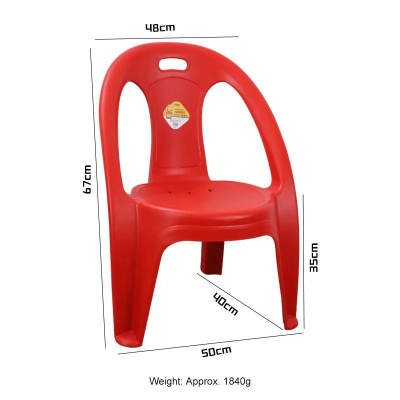 Thickened Plastic Stool Low Back Home Kitchen Chair With Small Backrest Kids Seat Stackable Kerusi plastik - Image 7