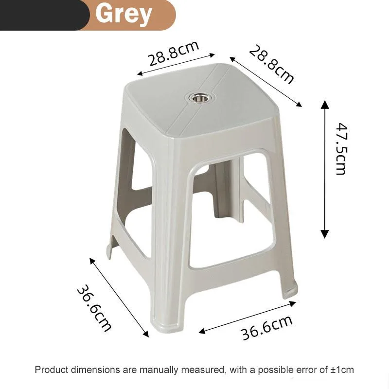 Thickened Plastic Stool Square Non Slip Chair High Strength Durable Home Kerusi Plastik - Image 7