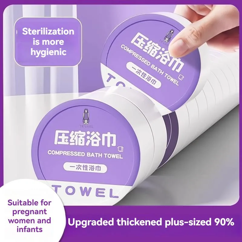 Disposable Compressed Bath Towel Thick Portable Foldable Travel Hotel Tuala Mandi Pakai Buang - Image 7