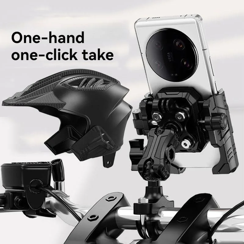 One Click Lock Shockproof Phone Navigation Mount For Electric Bike Motorcycle Food Delivery Riding Pemegang Telefon - Image 7