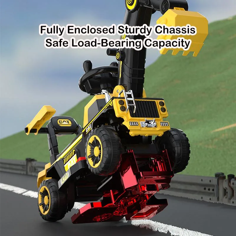 Remote Control Extra Large Electric Kids Ride On Excavator Sliding Toy Car Kereta Mainan Penggali Elektrik 4 Roda - Image 7