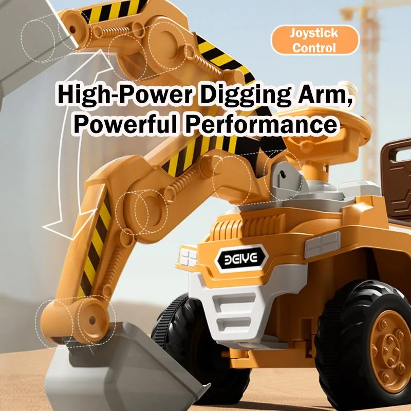 2-Seat Kids Excavator Toy Car Electric Remote Control Digger Construction Vehicle Kereta Mainan Penggali Elektrik - Image 7