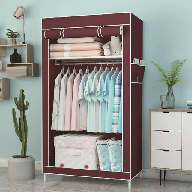 Fabric Wardrobe Reinforced Steel Tube Thickened Frame Simple Closet Storage Organizer For Bedroom Almari Pakaian Kain - Image 7