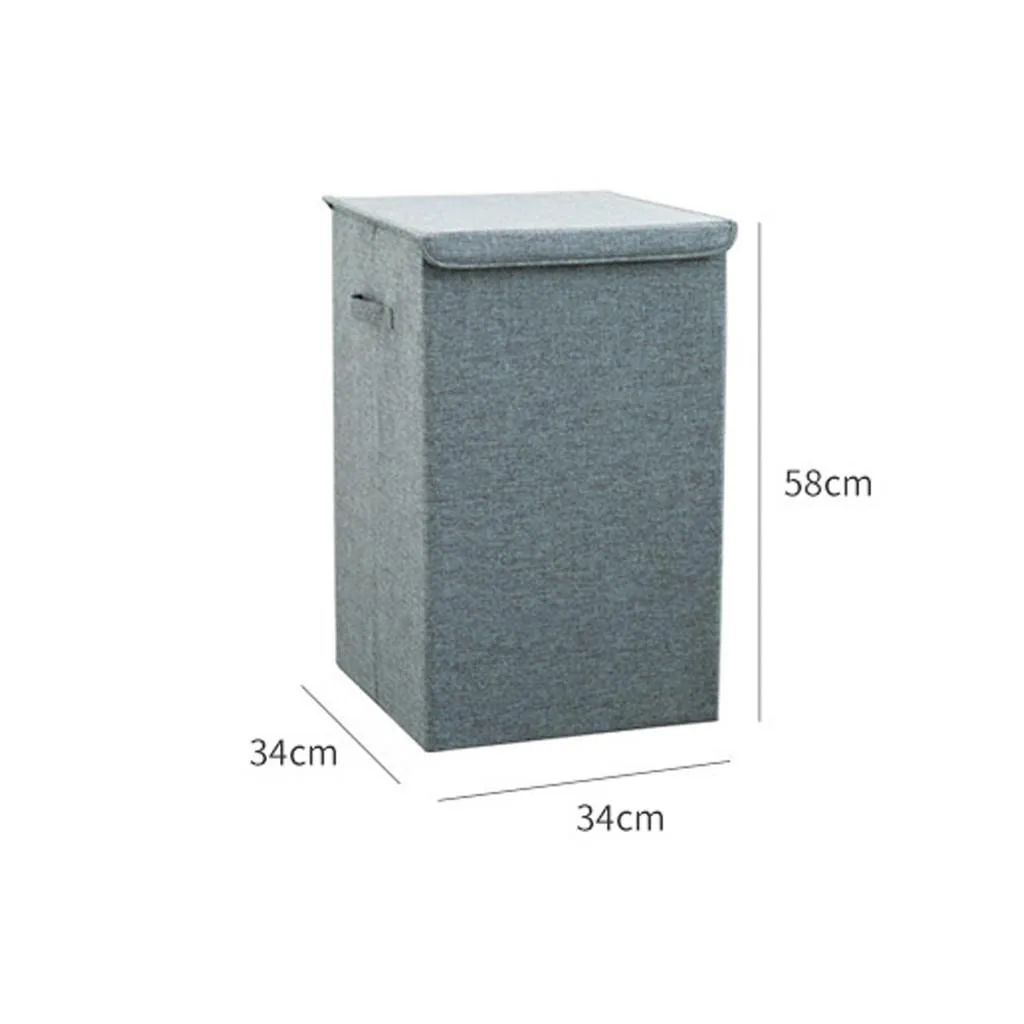 Foldable Fabric Laundry Basket Cotton Linen Dirty Clothes Hamper Large Capacity Home Storage Bin Bakul Dobi - Image 7