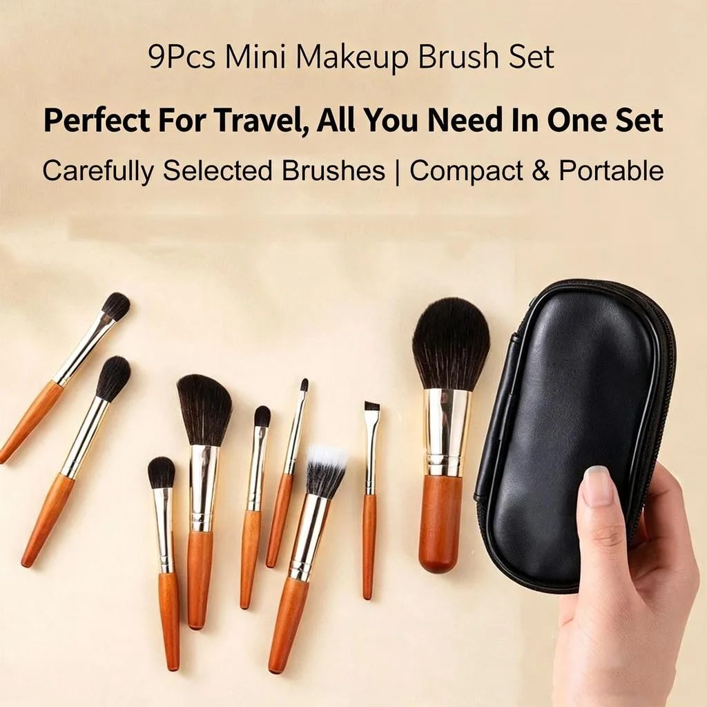 Makeup Brush Set Portable Travel Complete Brushes Kit For Beginners Set Berus Solek - Image 7