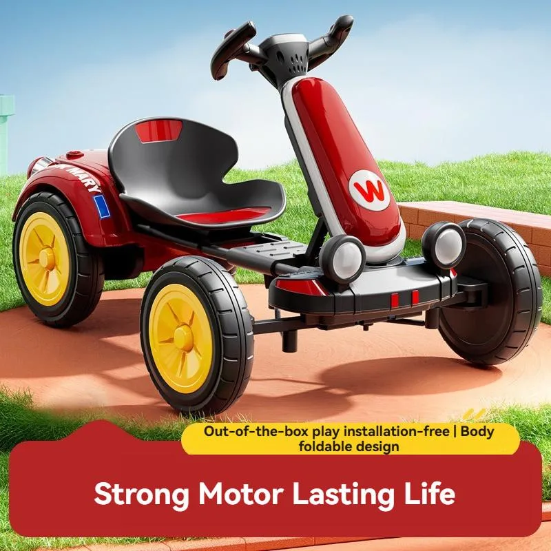 Kids Folding No Assembly Remote Control Electric Go Kart For Boys Girls Outdoor Toy Lumba Kecil Kereta Lumba Kecil - Image 7