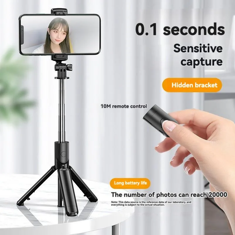 Tripod Selfie Stick dengan Alat Kawalan Bluetooth, Serbaguna Mudah Alih untuk Siaran Langsung & Foto - Image 7