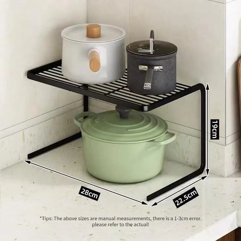Rak Bertingkat Kaunter Dapur, Pengatur Peralatan Dapur dengan Rak Pelbagai Aras & Kabinet - Image 7