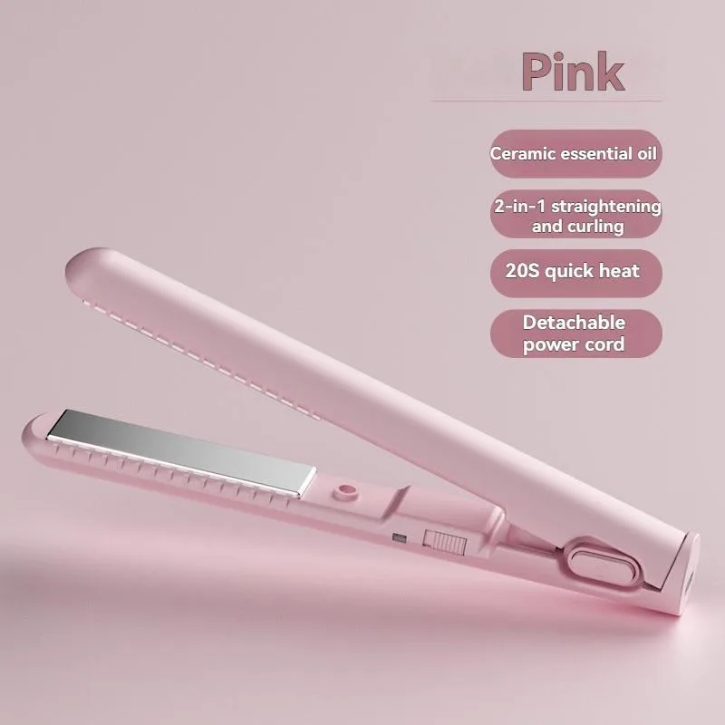Pelurus Rambut Mini USB Mudah Alih, 2-dalam-1 Pengeriting & Pelurus untuk Asrama Pelajar - Image 7