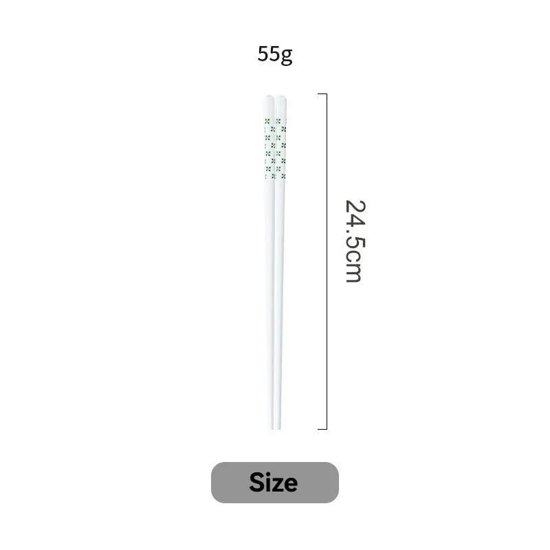 Set Hadiah Mewah 5 Pasang Chopstick Seramik Rumah, Anti Gelincir, Anti Acuan & Antibakteria Boleh Guna Semula - Image 8