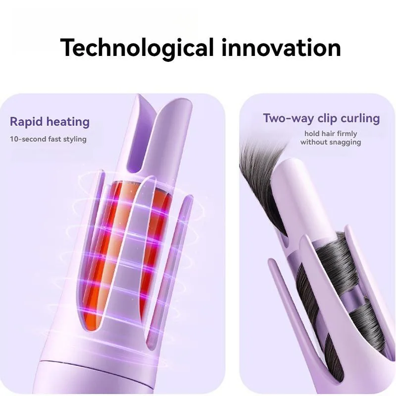 Mesin Penggulung Rambut Automatik 28mm, Alat Penggaya Rambut Elektrik Gelombang Besar dengan Penjagaan - Image 8