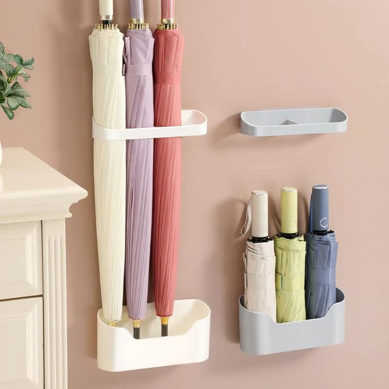 Wall Mounted Umbrella Rack Entrance Doorway Drip Dry Stand Storage Organizer Rak Payung Dinding - Image 8