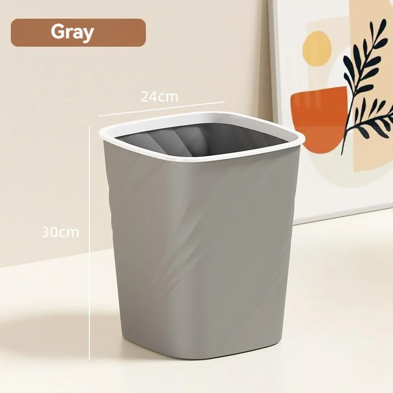 Large Capacity Simple Trash Can With Press Ring For Home Living Room Kitchen Bathroom Toilet Tong Sampah - Image 8