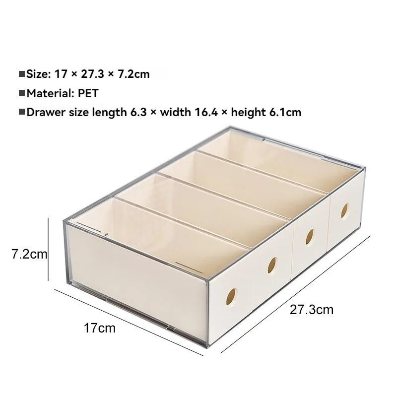 Drawer Type Clear Dustproof Desktop Organizer For Stationery Cosmetics Kotak Simpanan - Image 8