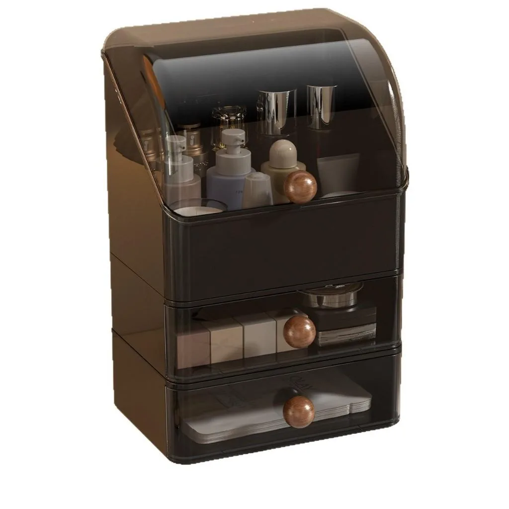 Dustproof Cosmetic Storage Box For Desktop Dresser Bathroom Vanity Home Use Kotak Simpanan Kosmetik - Image 8