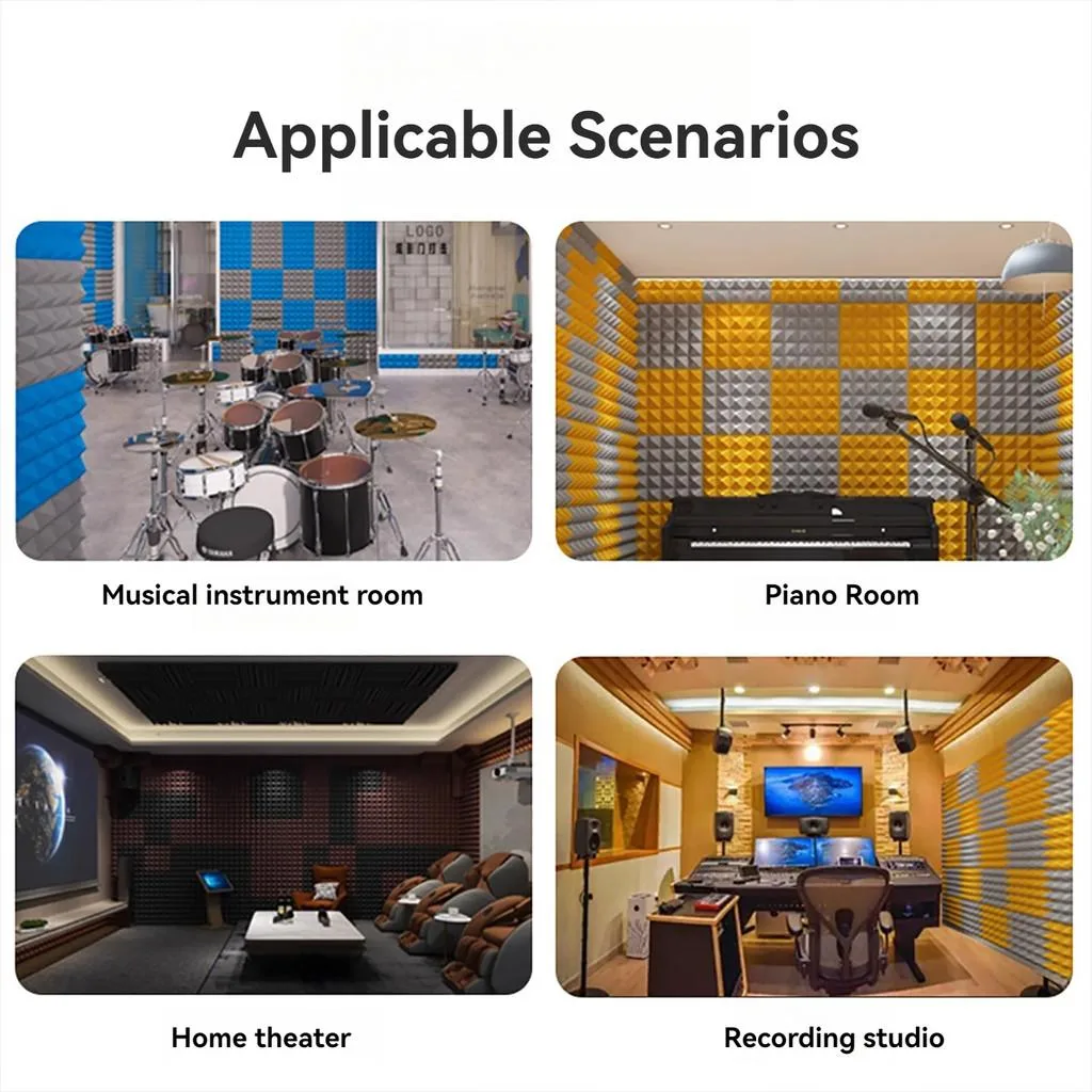 Self Adhesive Acoustic Foam Panels High Density Soundproof Studio Room Busa Kediangan - Image 8