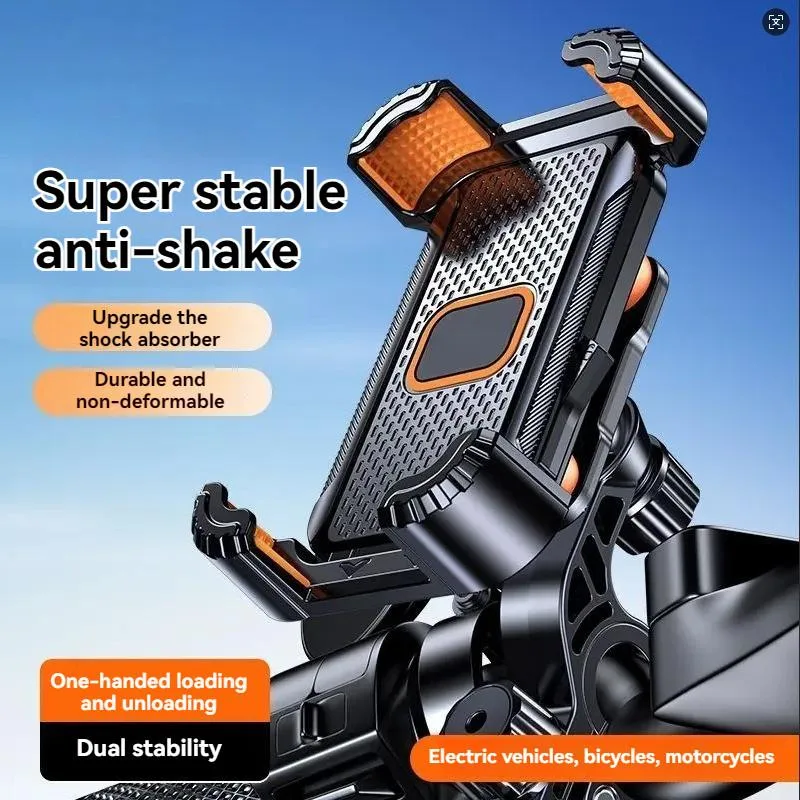 Silicone Shockproof Phone Mount For Food Delivery Rider Electric Motorcycle Riding Gear Pemegang Telefon - Image 8