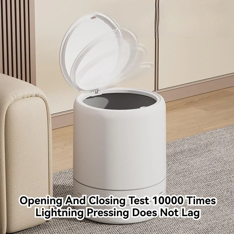 Trash Can Air Pressure Lid Waste Bin For Home Kitchen Bathroom Bedroom Living Room Tong Sampah - Image 8