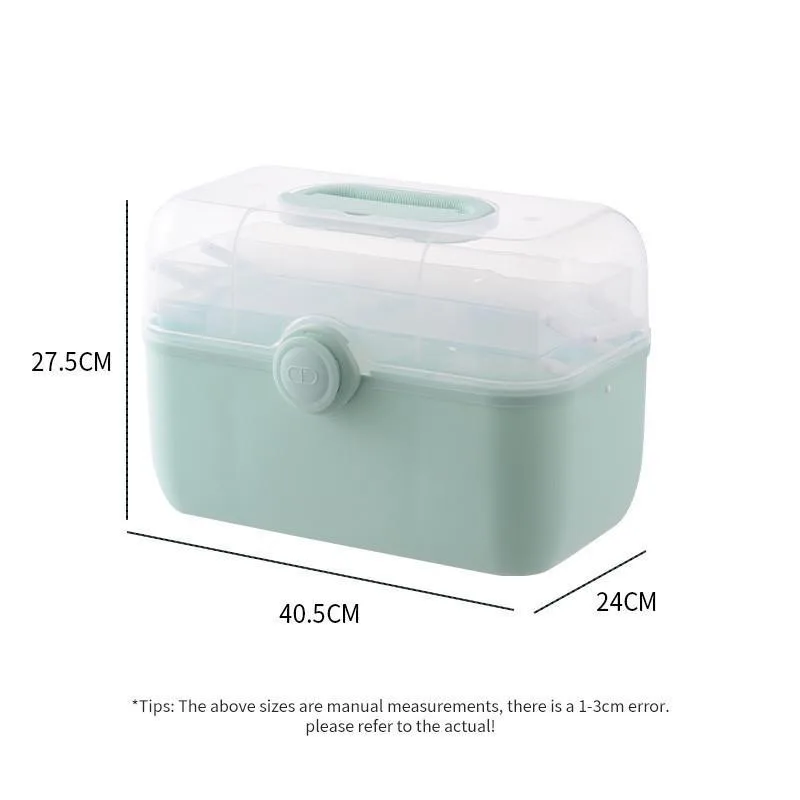 Portable Medicine Box Large Capacity First Aid Kit Multi-Layer Medical Organizer Case Kotak Ubat Keluarga - Image 8