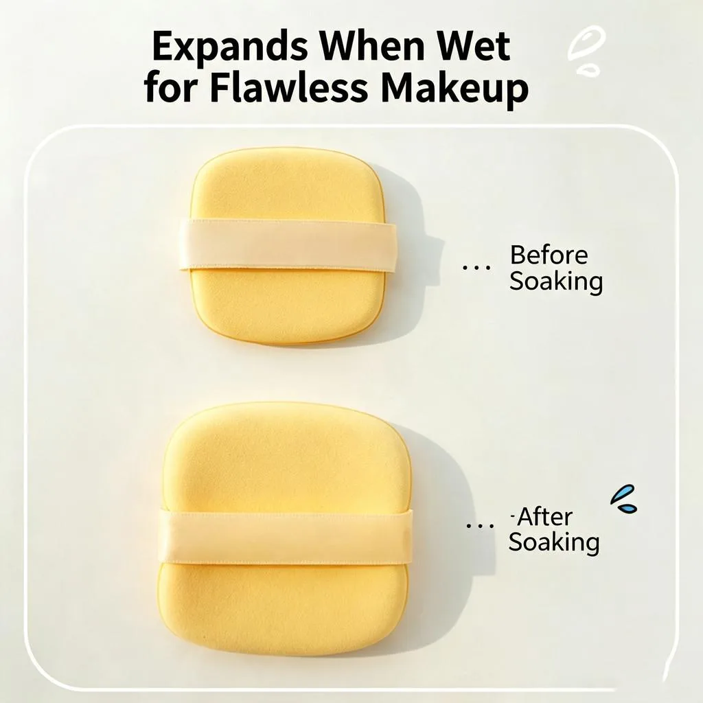 Butter Biscuit Makeup Sponge Dual Use Dry And Wet Beauty Blender Cushion Powder Puff Span Solek - Image 8