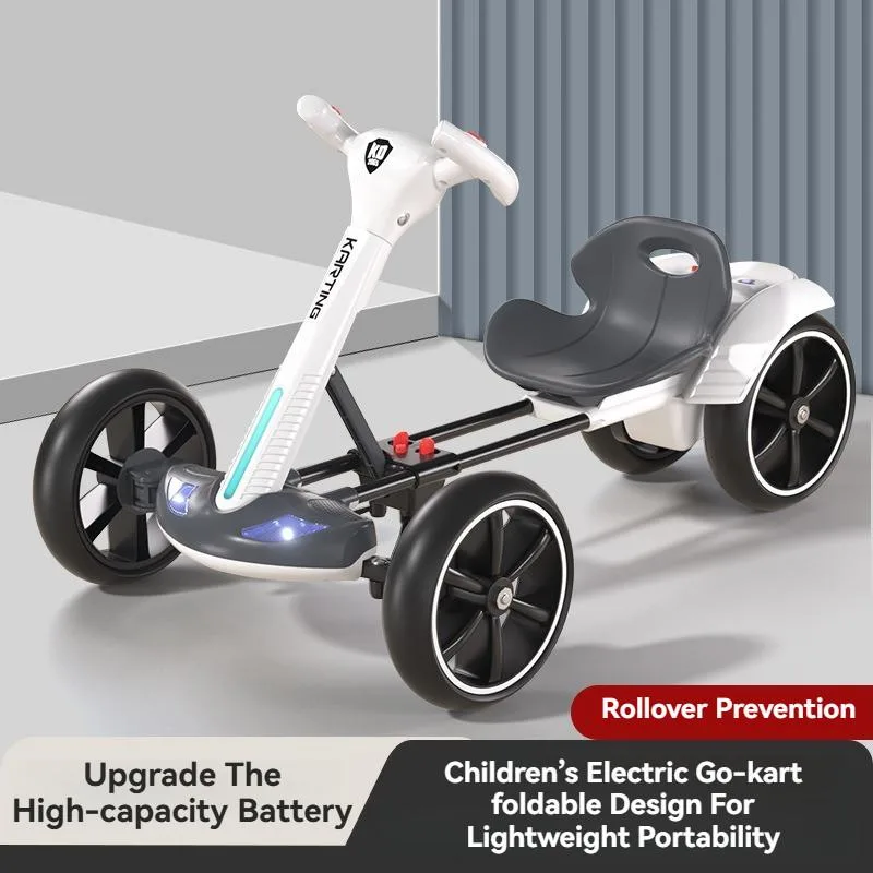 Kids Mechanical Folding Electric Go Kart Four Wheel Kids Toy Vehicle Kereta Lumba Kecil Elektrik - Image 8