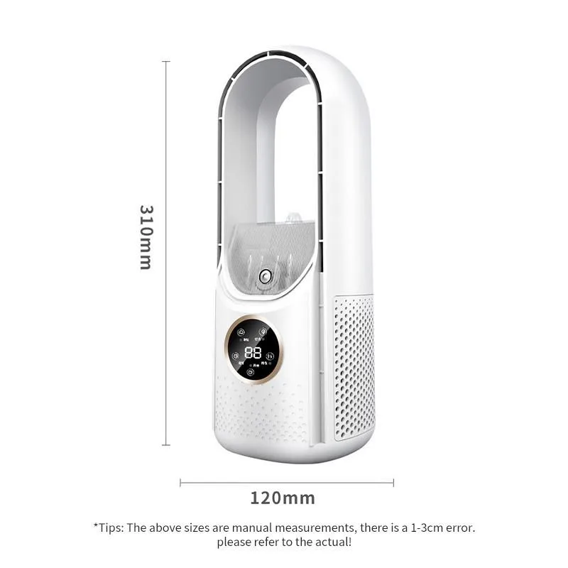 Kipas Mini Tanpa Bilah USB Mudah Alih, Penyejuk Udara dengan Pelembap untuk Rumah & Pejabat - Image 8