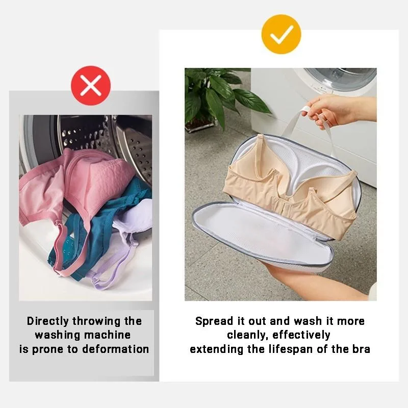 Beg Basuh Bra Jaring Tahan Lasak, Poliester Anti-Deformasi dengan Penutupan Zip - Image 8