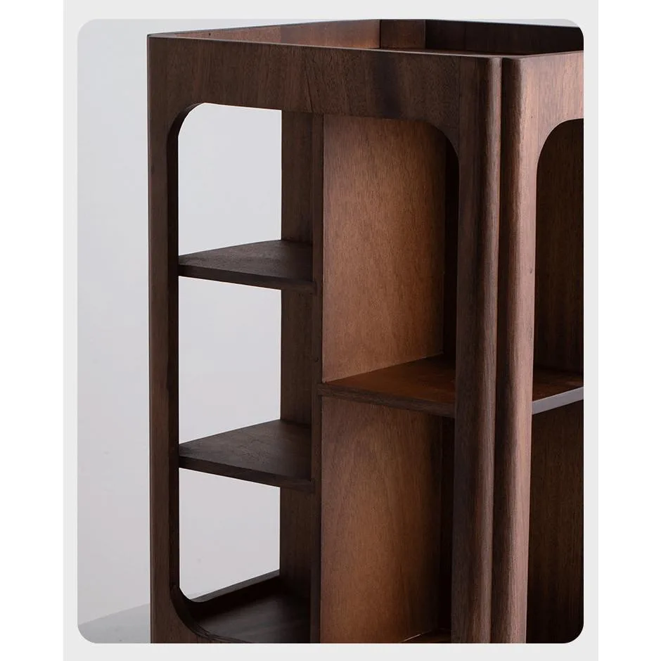 Rak Penyimpanan Kosmetik & Barang Kemas Kayu Walnut 5 Tingkat Untuk Bilik Tidur - Image 8