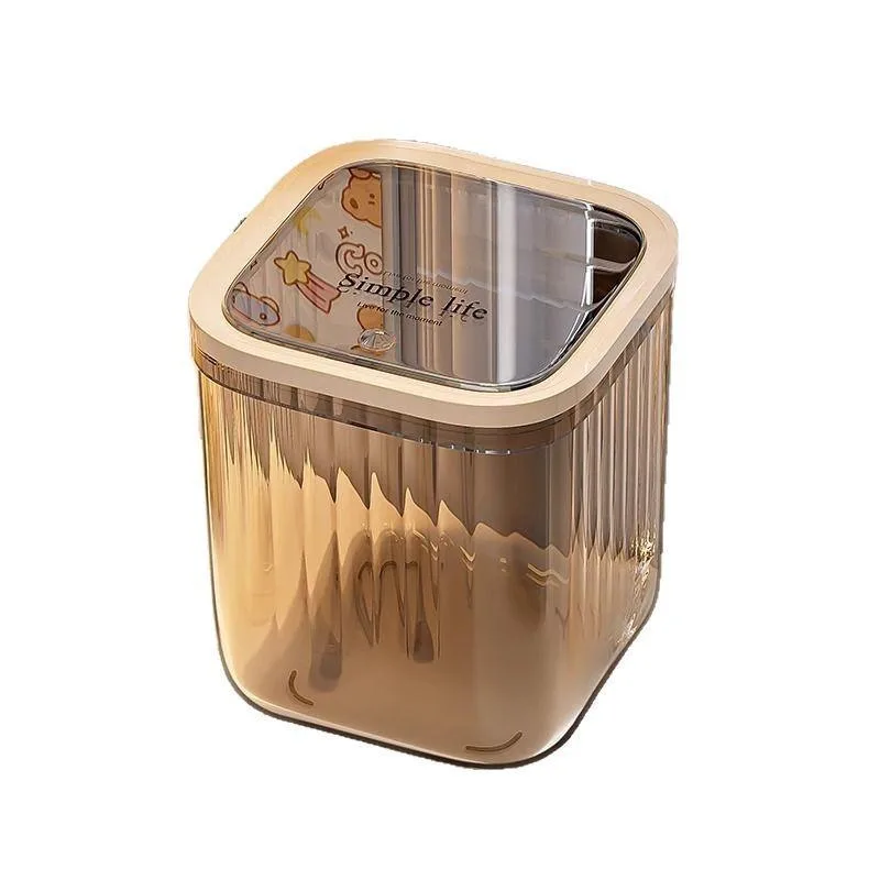 Desktop Storage Box Kosmetik Serum Skrin Box Telus Dengan Penutup Rak Organizer Premium - Image 9