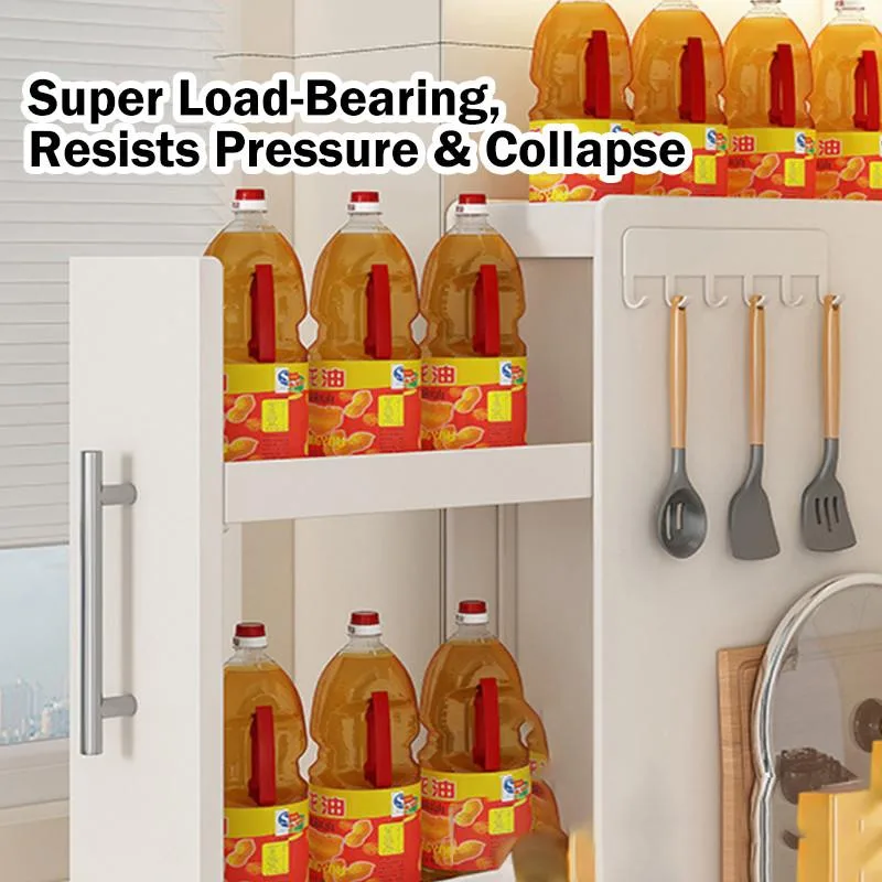 Pull Out Multi Function Kitchen Corner Spice Storage Rack Narrow Cabinet Storage Shelf Rak Simpanan Sudut - Image 9