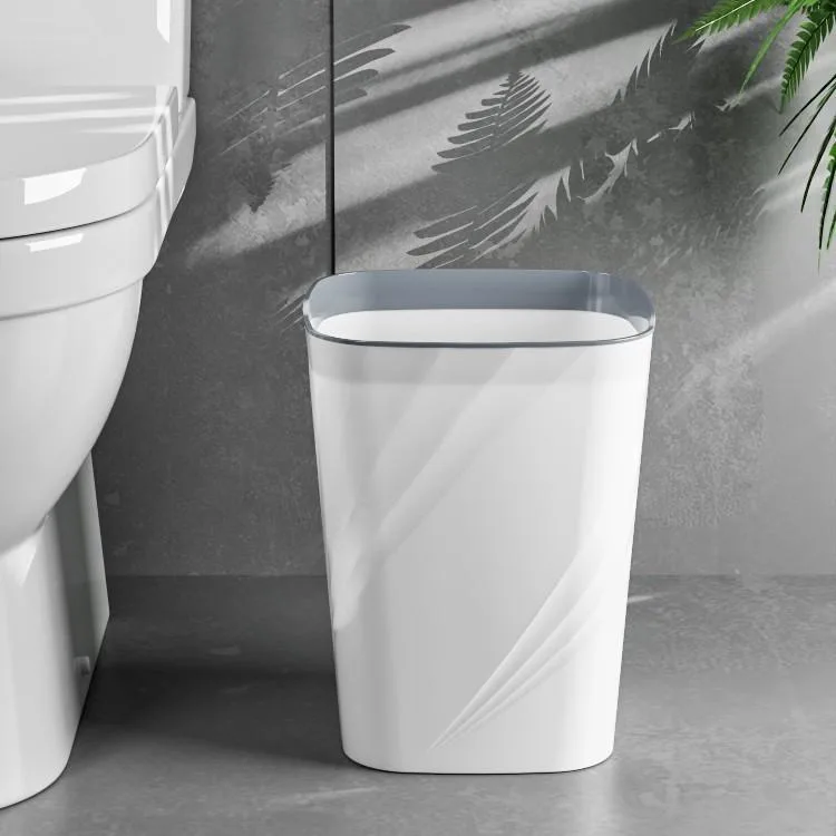 Large Capacity Simple Trash Can With Press Ring For Home Living Room Kitchen Bathroom Toilet Tong Sampah - Image 9