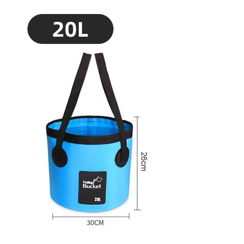Portable PVC Collapsible Water Bucket For Outdoor Camping Water Storage Baldi Air Lipat - Image 9