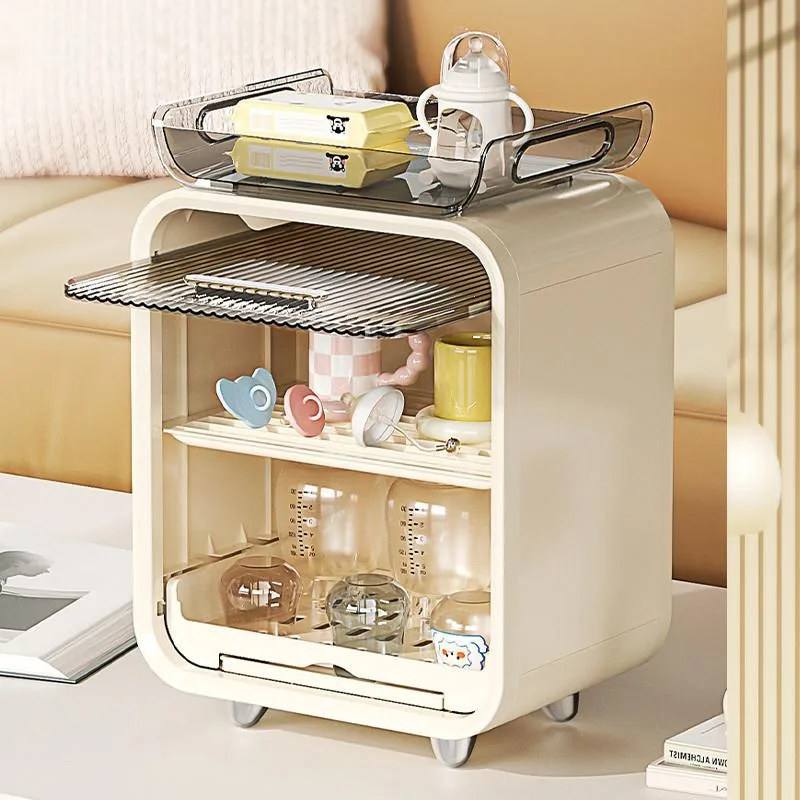 Rak Botol Dapur dengan Saliran, Kabinet Simpanan Peralatan Bayi, Pemegang Serbaguna Kalis Habuk - Image 9