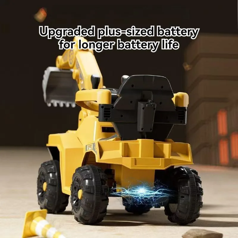 Kids Ride On Excavator Toy Dual Motor 4 Wheel Electric Car For Baby Boys Excavator Elektrik Mainan - Image 9