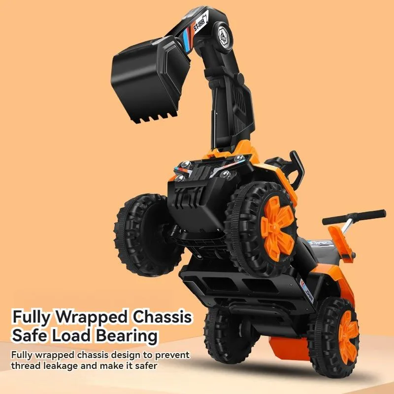 Remote Control Electric Kids Excavator Toy Dual Motor Large Rechargeable Digger Car for Boys Pengorek Elektrik - Image 9