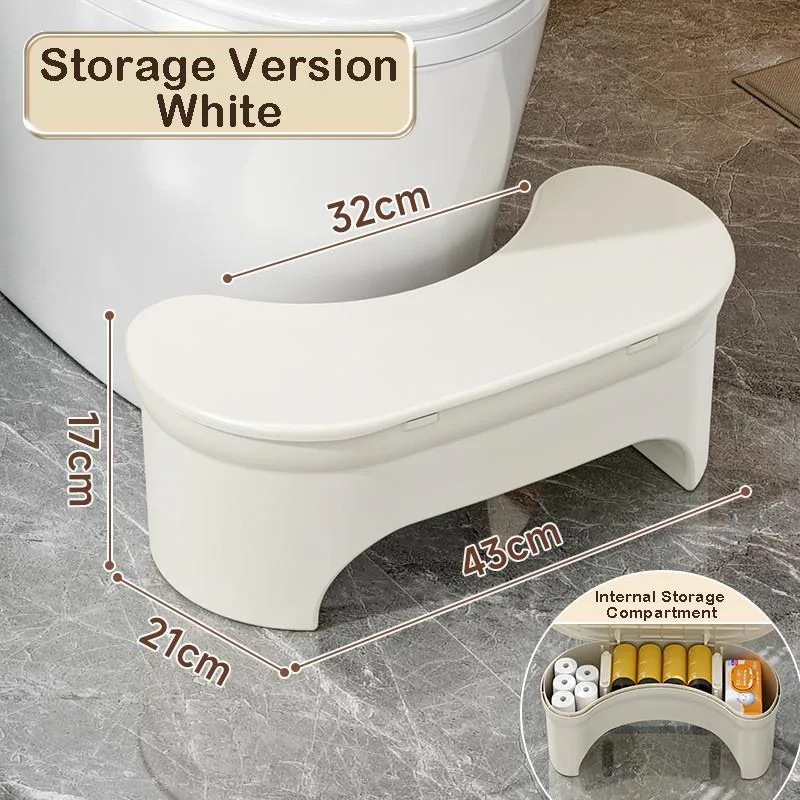 Thick Plastic Toilet Foot Stool Ergonomic Squat Stool Bathroom Step Stool for Kids & Adults Bangku Kaki Tandas - Image 9