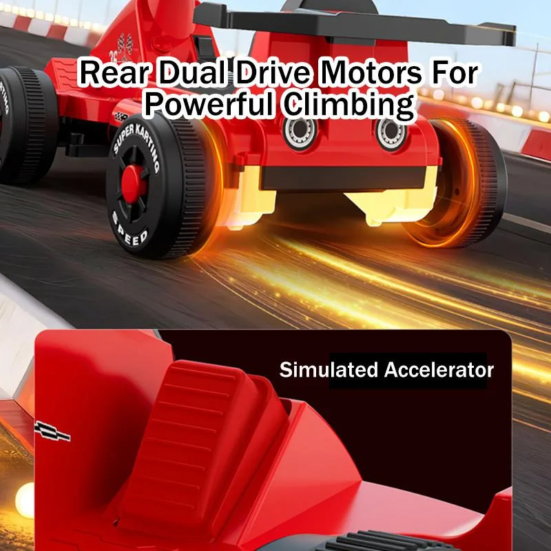 Kids Electric Go-Kart Four-Wheel Car Remote Control Toy for Boys & Girls Kart Elektrik - Image 9