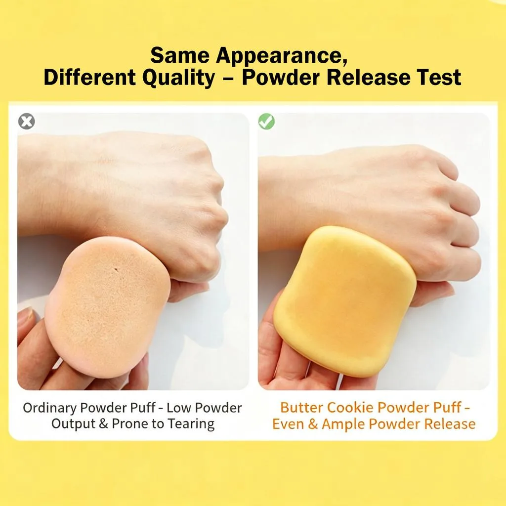 Butter Biscuit Makeup Sponge Dual Use Dry And Wet Beauty Blender Cushion Powder Puff Span Solek - Image 9
