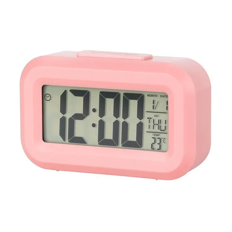 Jam Digital Mini Serbaguna dengan Lampu Malam, Suhu, Kalendar & Pemasa untuk Rumah - Image 9