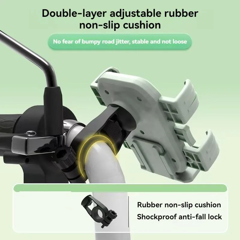 Thickened Shockproof Phone Mount For Electric Bike Bicycle Riding Food Delivery Pemegang Telefon - Image 10