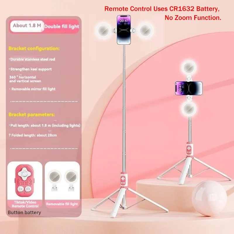 Selfie Stick Bluetooth 1.7M dengan Tripod & Alat Kawalan Jauh, Sesuai untuk TikTok Live, Fotografi & Tapak Telefon - Image 10