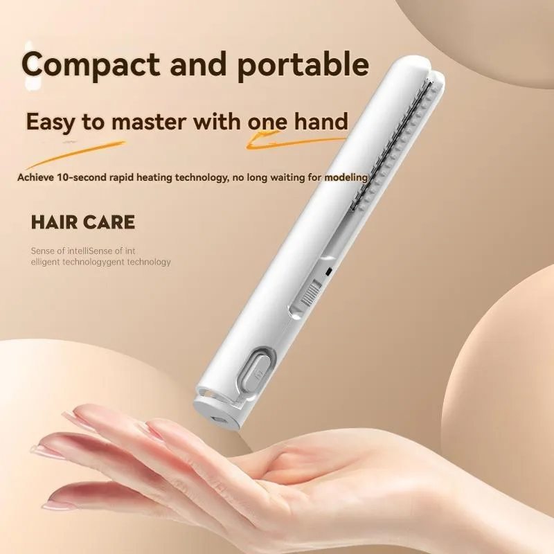 Pelurus Rambut Mini USB Mudah Alih, 2-dalam-1 Pengeriting & Pelurus untuk Asrama Pelajar - Image 11