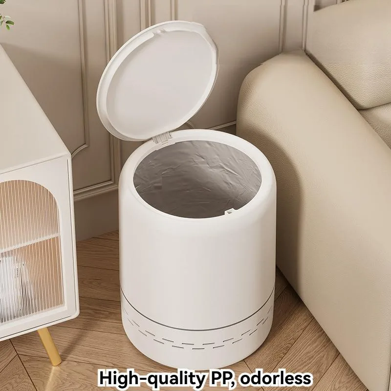 Trash Can Air Pressure Lid Waste Bin For Home Kitchen Bathroom Bedroom Living Room Tong Sampah - Image 11