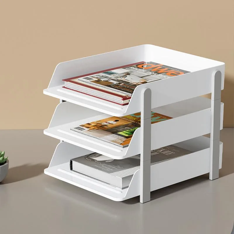 Pengatur Fail Meja Pejabat Boleh Tanggal, Rak Simpanan Dokumen A4 & Buku Desktop - Image 13