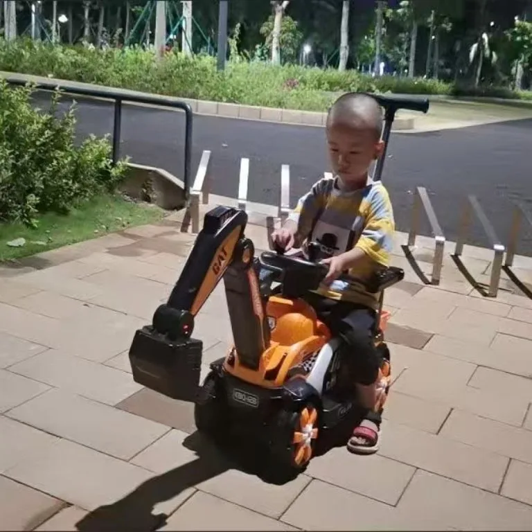 Mainan Jengkaut Elektrik Sit & Ride untuk Kanak-Kanak 1-5 Tahun dengan Lengan Gali