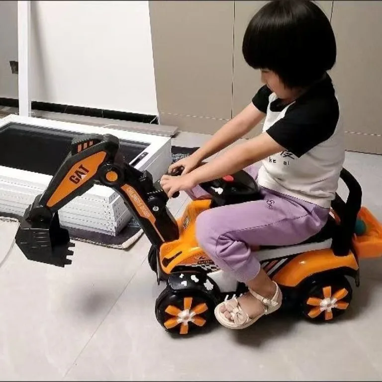 Mainan Jengkaut Elektrik Sit & Ride untuk Kanak-Kanak 1-5 Tahun dengan Lengan Gali