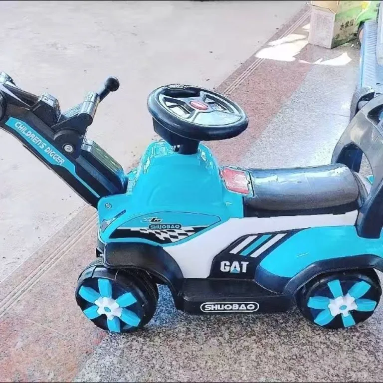 Mainan Jengkaut Elektrik Sit & Ride untuk Kanak-Kanak 1-5 Tahun dengan Lengan Gali