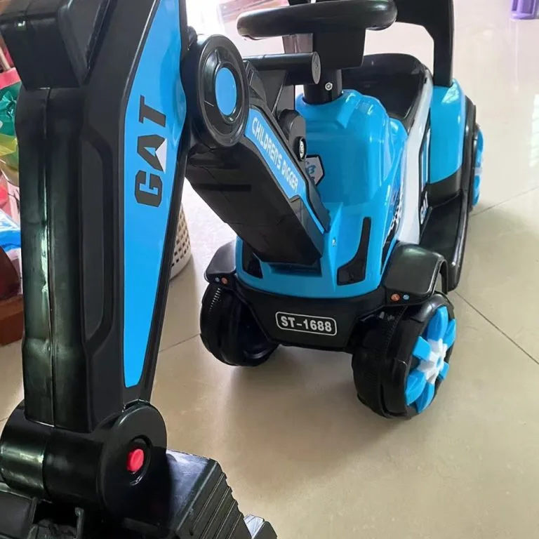 Mainan Jengkaut Elektrik Sit & Ride untuk Kanak-Kanak 1-5 Tahun dengan Lengan Gali