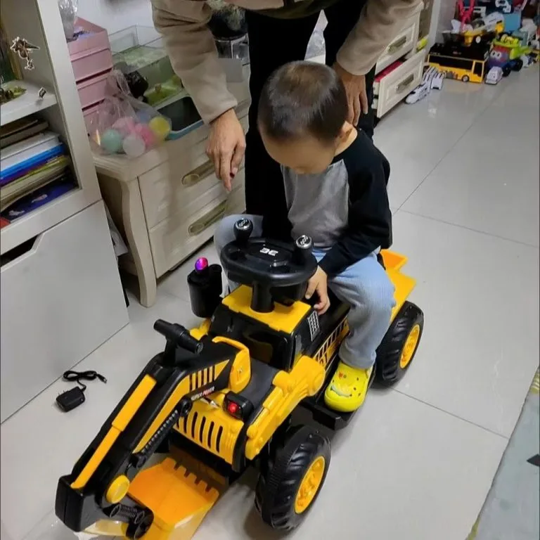 Kereta Mainan Excavator Elektrik Kanak-kanak Boleh Naik Saiz Super Besar Untuk Budak Lelaki Kenderaan Kejuruteraan