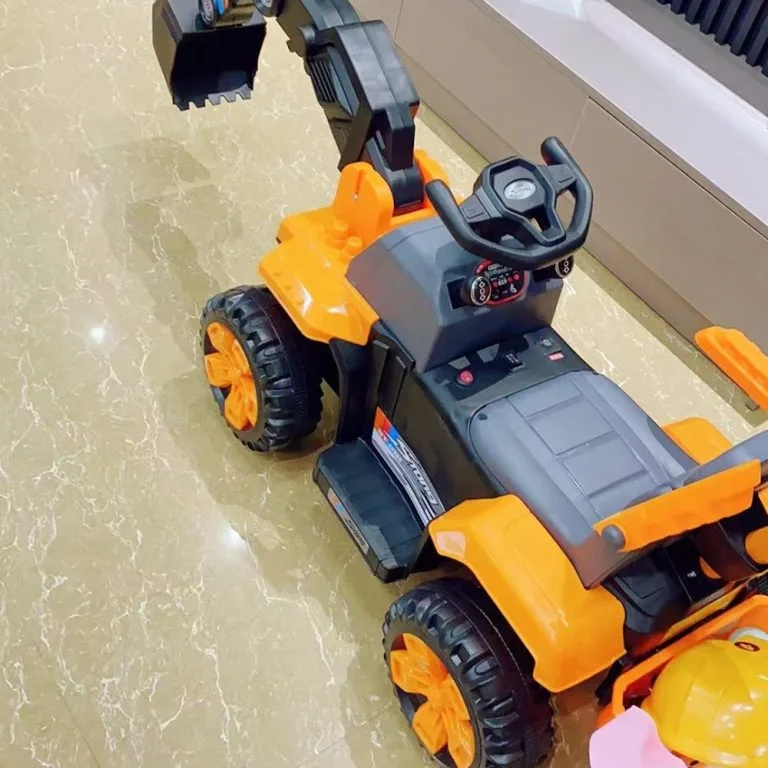 Remote Control Electric Kids Excavator Toy Dual Motor Large Rechargeable Digger Car for Boys Pengorek Elektrik